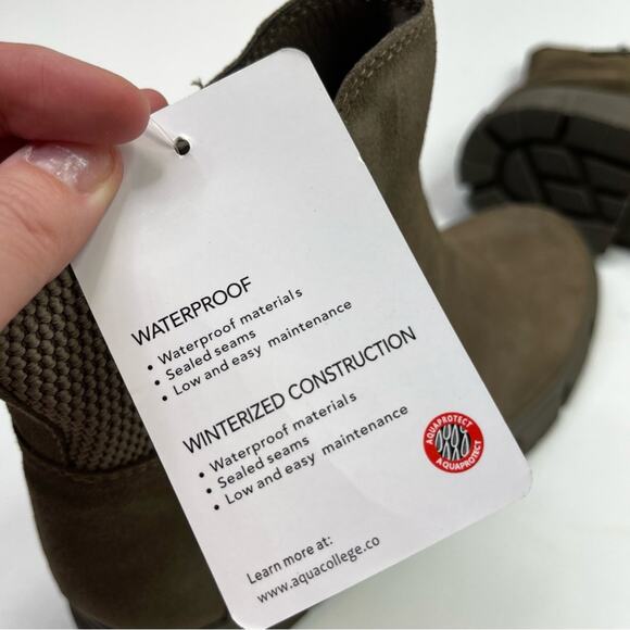 Aqua College Priya waterproof Chelsea boots dark taupe - 11 - Picture 10 of 13